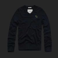 heren abercrombie and fitch v-hals truien pierced moose logo donkere marineblauw On Sale Price 6yptb840